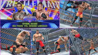 cm punk vs brock lesnar wrestlemania steel cage match wwe 2k14 ps3 1080p 60fps gameplay