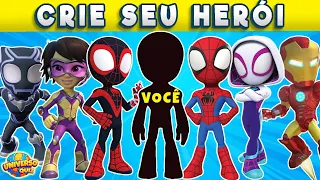 😱Crie Seu Herói Em Spidey e Seus Amigos Espetaculares🕷️OHerói Mais Poderoso com Aranha fantasma Spin