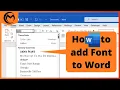 How to Add a Font to Microsoft Word