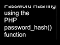Password Hashing