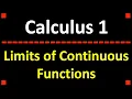Limits of Continuous Functions Calculus
