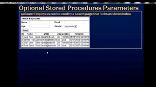 Optional parameters in sql server stored procedures Part 68