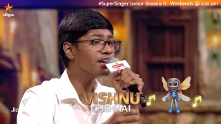 Devathaiyai Kanden Song by #Vishnu ❤️ | Super Singer Junior 11 | Episode Promo