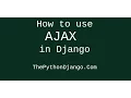 How to use AJAX call in Django Checking username availability using AJAX in django