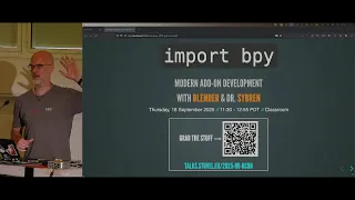 import bpy modern add-on development Blender Conference 2025