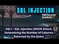 SQL Union Attack - Determining the Number of Columns Returned by the Query