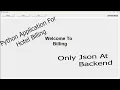 Hotel Billing - Python Json