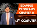 C Programs Chapter 11 2nd year Computer Science 12th Computer