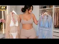 Fashion Nova SSBBW Curvy BBW Mesh Nude-Tone Swimwear Thick Latina Mature Fashion 4K