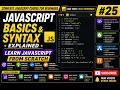 JavaScript Basics Syntax Explained Learn JavaScript from Scratch JavaScript Tutorial