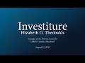 LIVE Investiture of Elizabeth D Theobalds