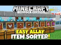 Minecraft Bedrock EASY Allay Item Sorter Tutorial Fast Non-Stackable Sorter MCPE Xbox Pc PS5