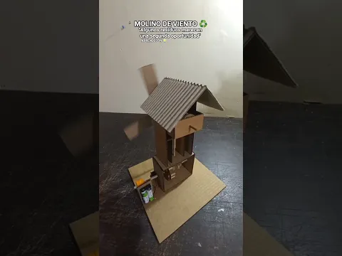 MOLINO DE VIENTO ♻️ #maqueta #colegio #escuelas #robotica #tareas #proyectos #shorts