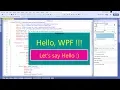 Visual Studio 2019 WPF C How to Create a Simple Hello World Program