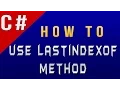 How to Use LastIndexOf Method in