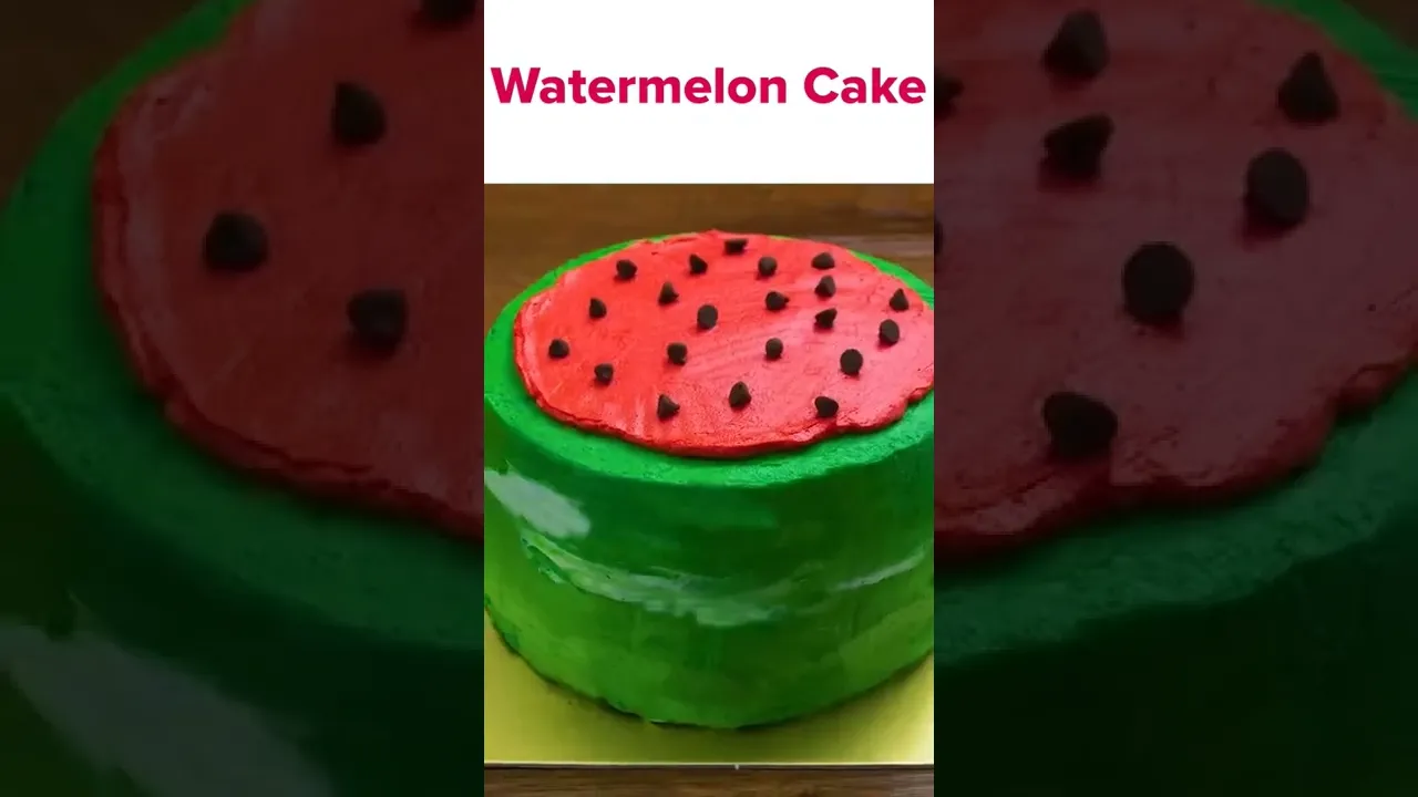 CUTE Watermelon Cake Decorating  Fruit Cake #shorts