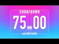 75 Minute Countdown Timer Flip Clock with Beep Every 10 Seconds