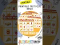 Printable Fast Food Bingo