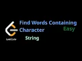 Find Words Containing Characters String Array