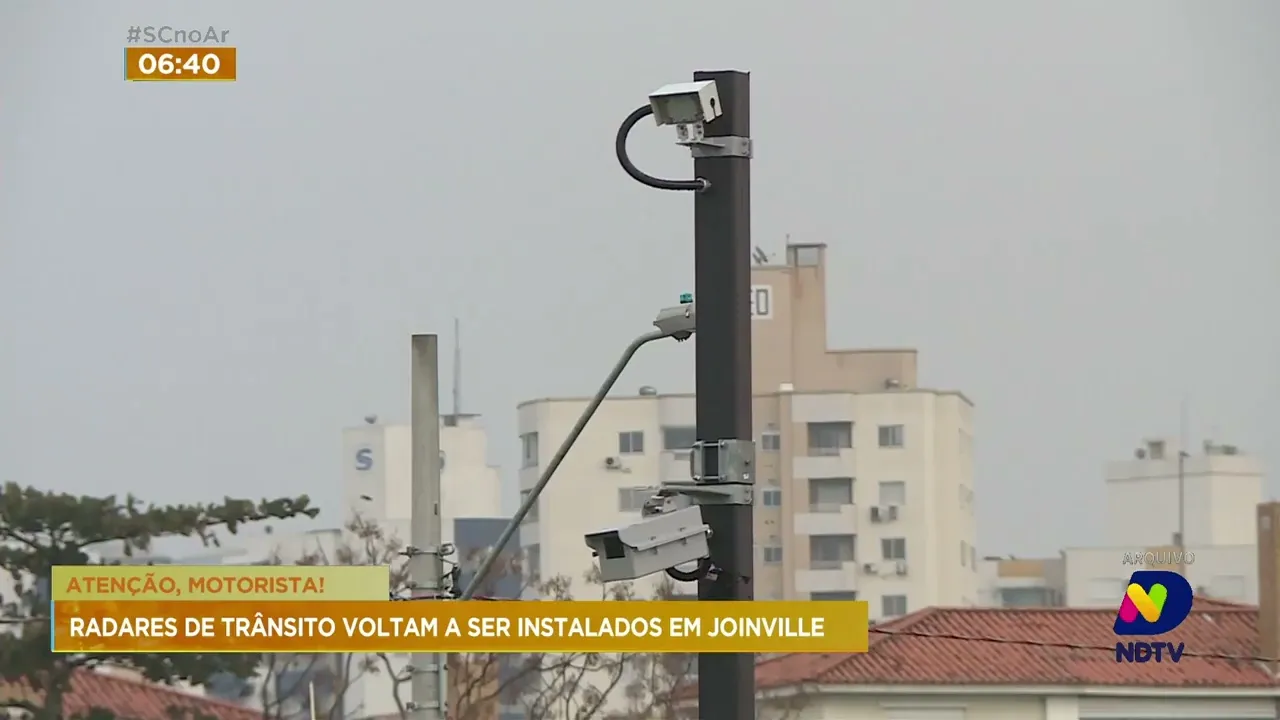 Radares de trânsito voltam a ser instalados em Joinville
