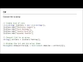 C - Convert list to array