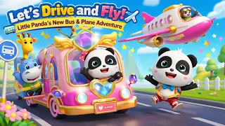 Driving the New School Bus & Flying the Magic Airplane | Little Panda Kiki Adventure