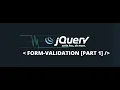 jQuery - Form Validation