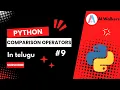 python comparison operators in telugu