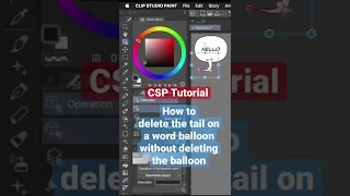 HOW TO Delete a Word Balloon Tail Without Deleting the Balloon - CSP Tutorial