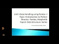 Class 12 IP Introduction to python libraries and data structure series