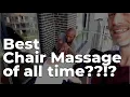 Live chair massage with Chaz Armstrong from Massage Ninja Therapy