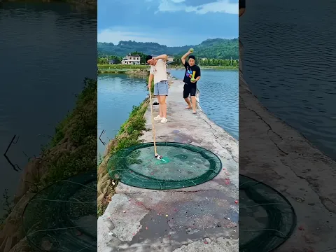 Ramu Puts Raw Watermelons in Riya’s Net 😱🍉 | Then Riya Does Something Amazing 😲✨ #shorts #fishing