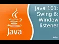 Java 101 Swing 6 WindowListener