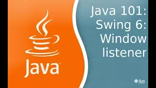 Java 101 Swing 6 WindowListener