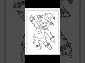 Halloween Scarecrow Coloring Pages for Kids - Fun Printable