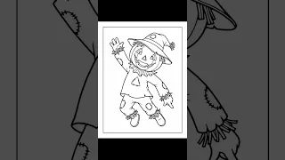 Halloween Scarecrow Coloring Pages for Kids - Fun Printable