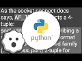 Establishing an IPv6 connection using sockets in python
