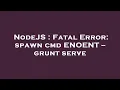 NodeJS Fatal Error spawn cmd ENOENT -