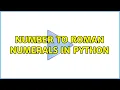 Number to Roman Numerals in Python