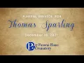 Funeral Service for Thomas Sparling