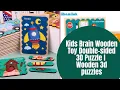 Kids Brain Wooden Toy Double-sided 3D Puzzle Wooden 3d puzzles Panorama Jigsaw Puzzles