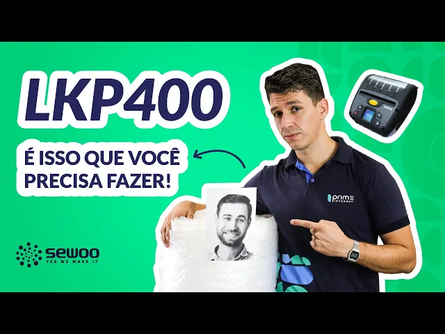 Vídeo Impressora de Etiquetas Portátil Compex LK-P400 203dpi - Bluetooth e Wi-Fi (Bateria Estendida)
