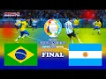 BRAZIL vs ARGENTINA Final - Copa America 2021 - PES 2021 Gameplay Match