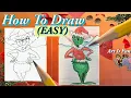 The Grinch The Full Body Drawing for Beginners Fun Drawing Tutorials