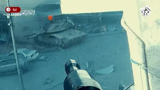 قذائف الياسين تضرب مجددا ودبابات الميركافا تحترق في غزة كتائب القسام تدمر عددا من دبابات الاحتلال 