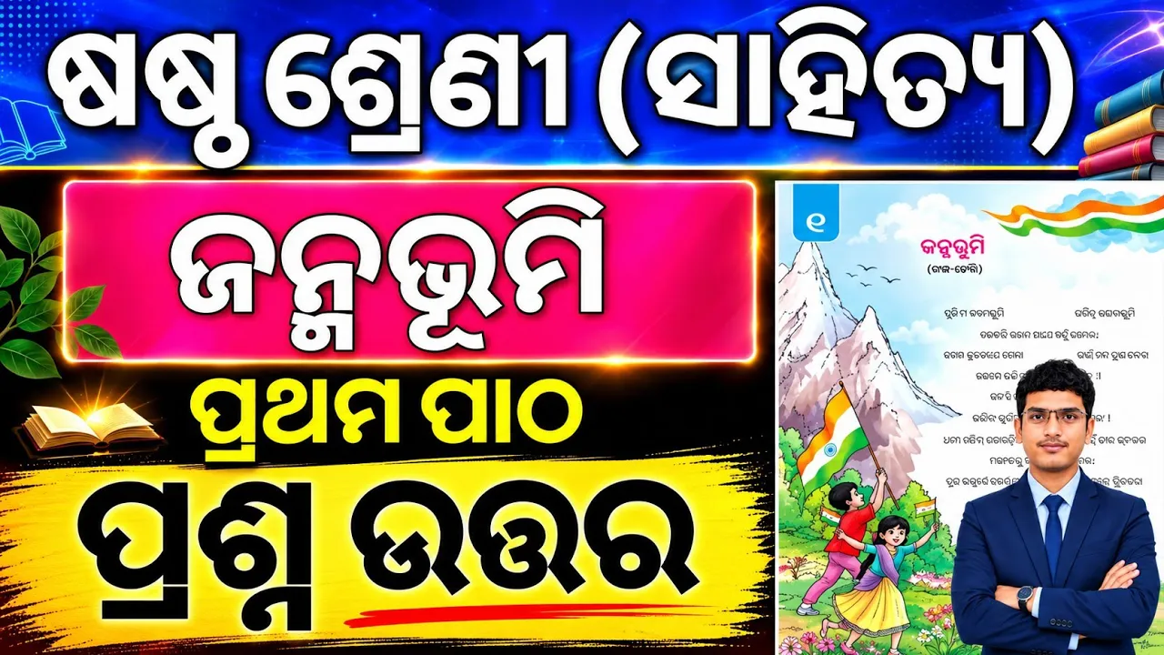 Janmabhumi Question Answer l Class 6 Odia Chapter 1 l 6th class odia Chapter 1 Question Answer odia