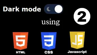 How to make theme toggle button using HTML CSS JavaScript Part - 2 Web Development