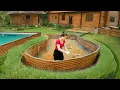Download Lagu Rewind Timelapse - Building a Brick \u0026 Cement Swimming Pool Alone for Hot Summer Days