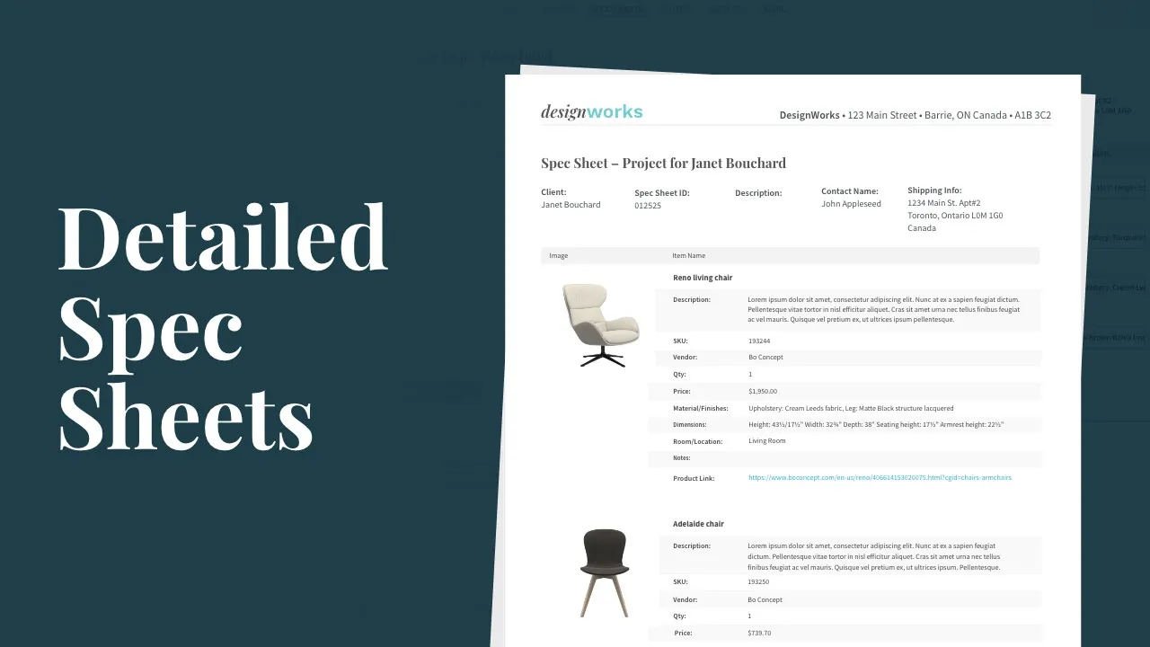 Creating Spec Sheets | DesignFiles
