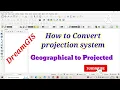 Geographical to Projected coordinate system in QGIS Change projection system of a map